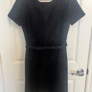 Ann Taylor Black Sheath Midi Dress Short Sleeve